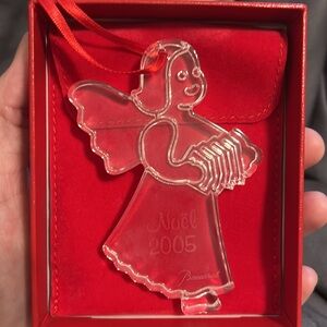 RARE NEW in BOX w/ pouch BACCARAT Crystal 2005 NOEL Ornament